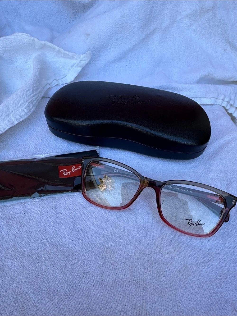 Ray-Ban Women's brown fade to Red  Gradient Optical Glasses